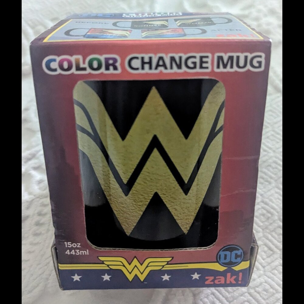 Wonder Woman Coffee Mug Cup Color Changing By Zak! Designs.